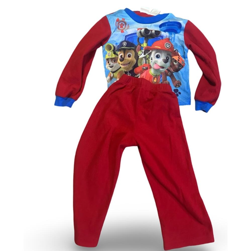 Nickelodeon Paw Patrol Boys Pajama Set Size 4/5 Red Blue 2 Piece Sleepwear